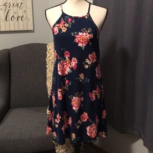 Super soft navy floral dress